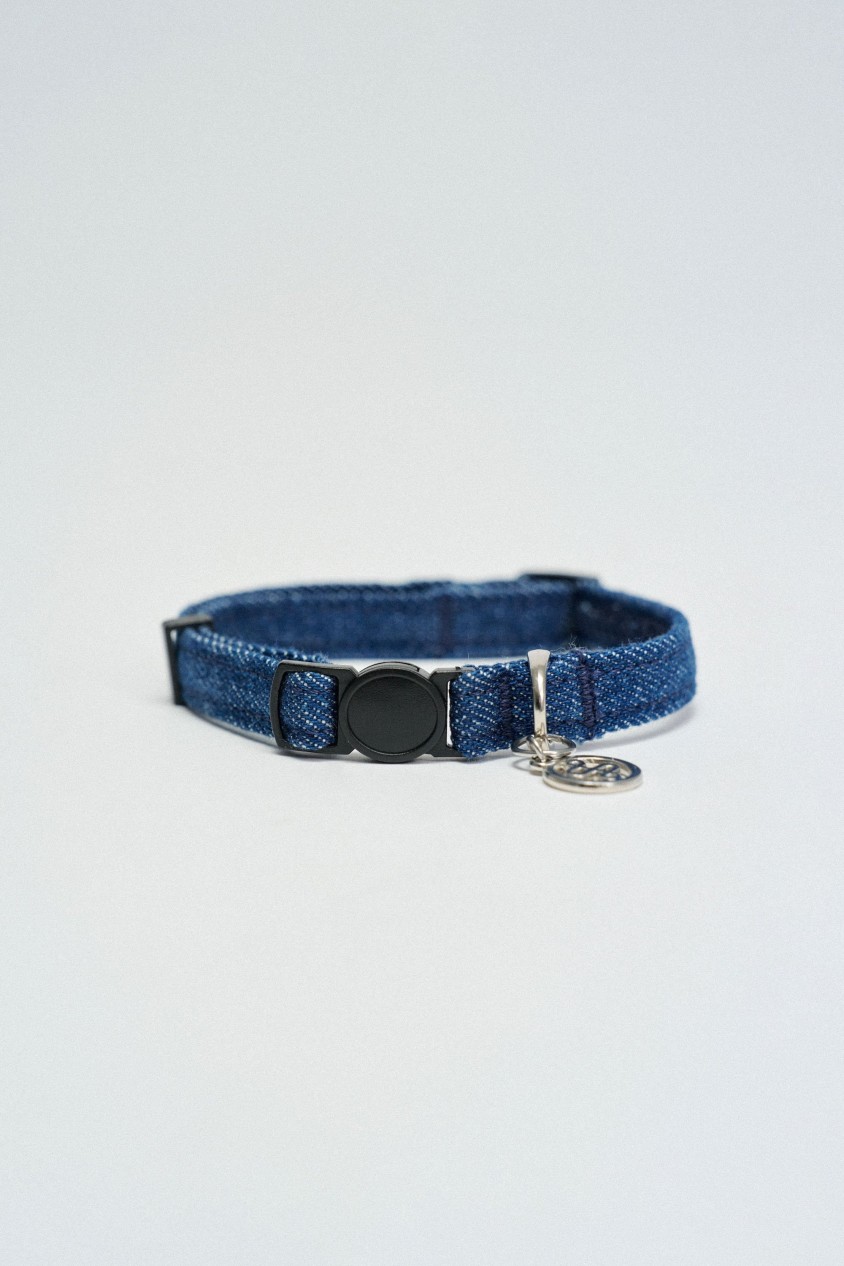 COLEIRA EM DENIM PET PARA GATO