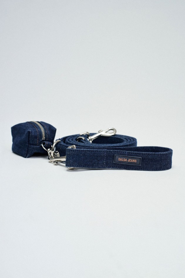 DENIM LEASH AND WASTE BAG HOLDER PET