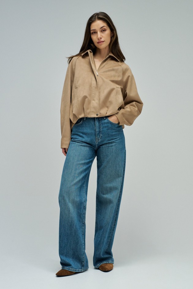 BOMBER SUEDE EFFECT