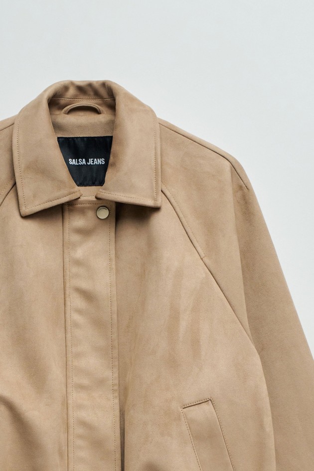 BOMBER SUEDE EFFECT