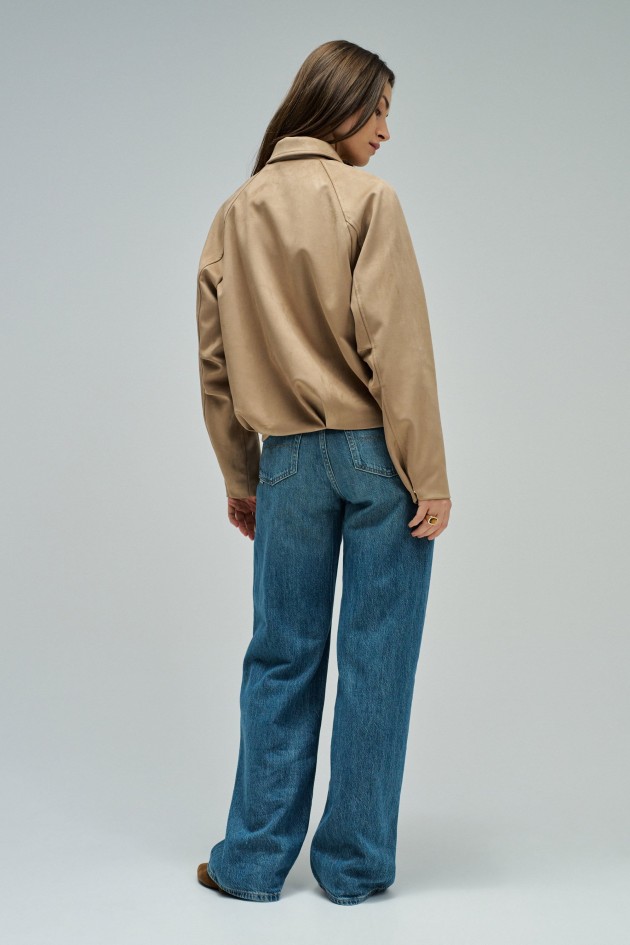 BOMBER SUEDE EFFECT