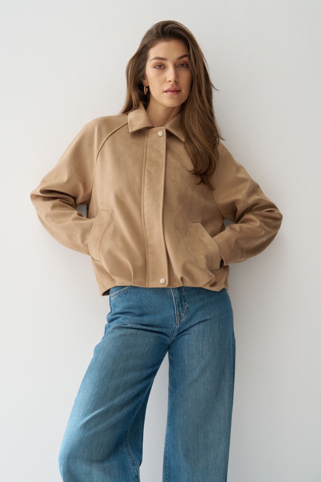 BOMBER SUEDE EFFECT