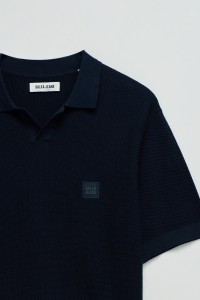 KNITTED MESH POLO