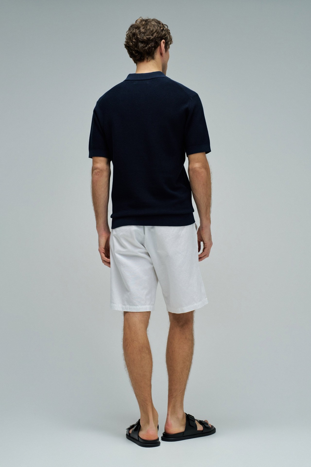 KNITTED MESH POLO
