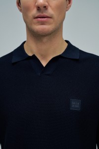 KNITTED MESH POLO
