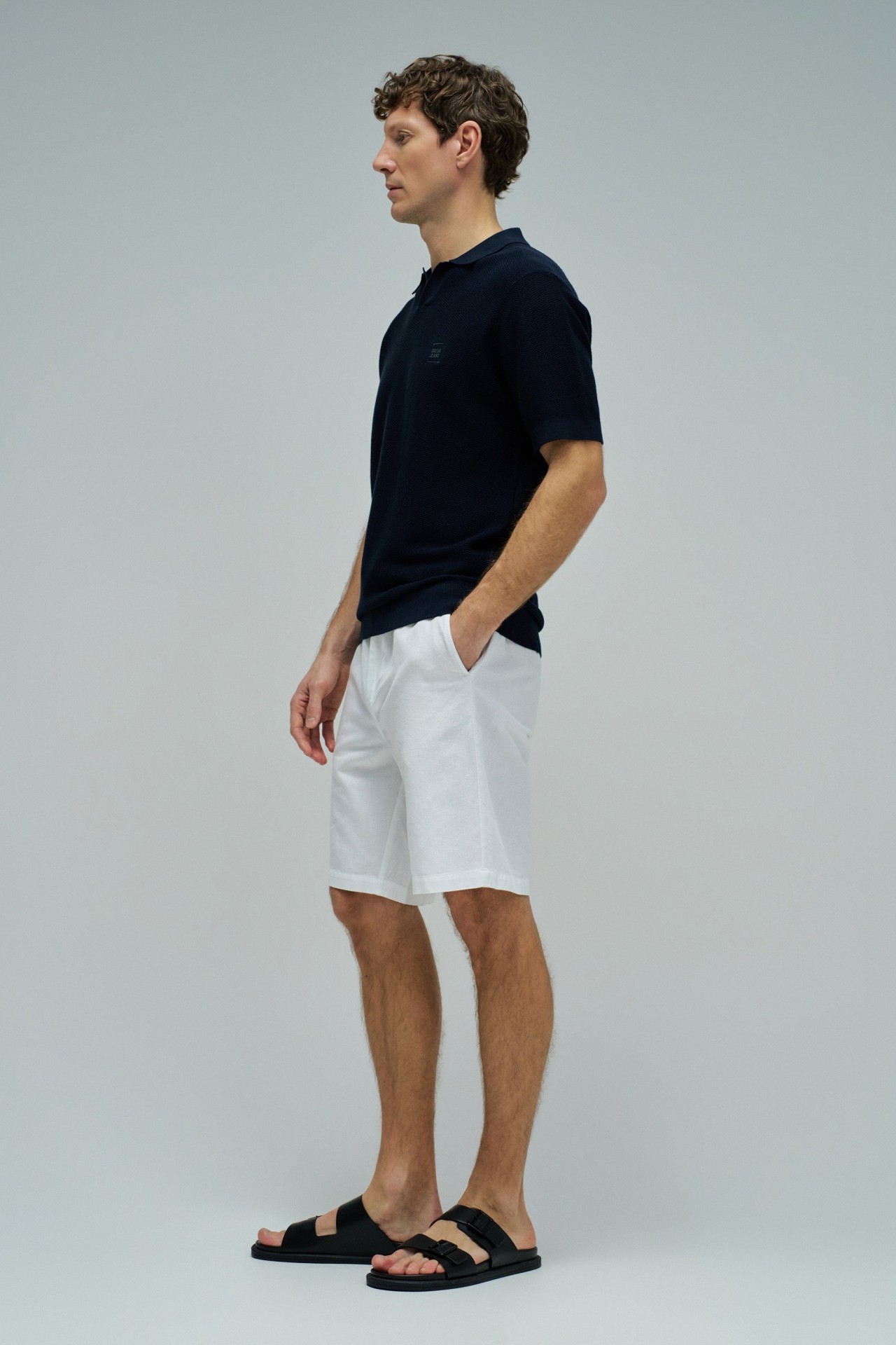 KNITTED MESH POLO