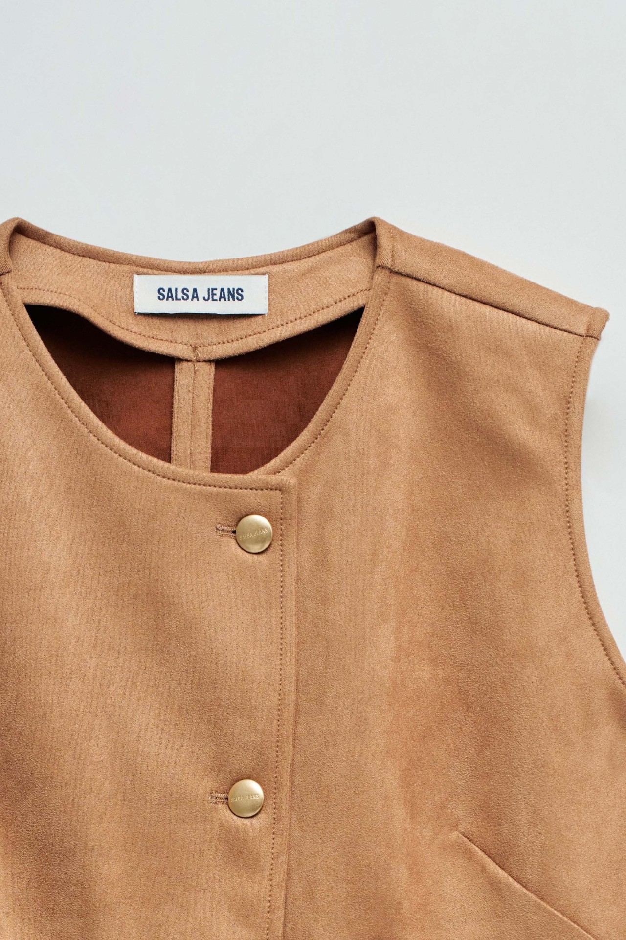 SUEDE EFFECT VEST