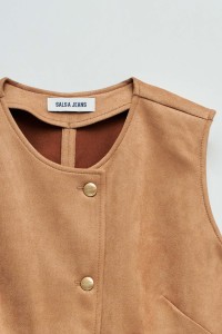 SUEDE EFFECT VEST