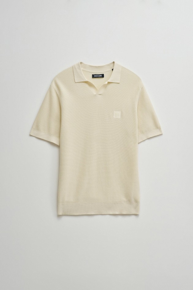 KNITTED MESH POLO