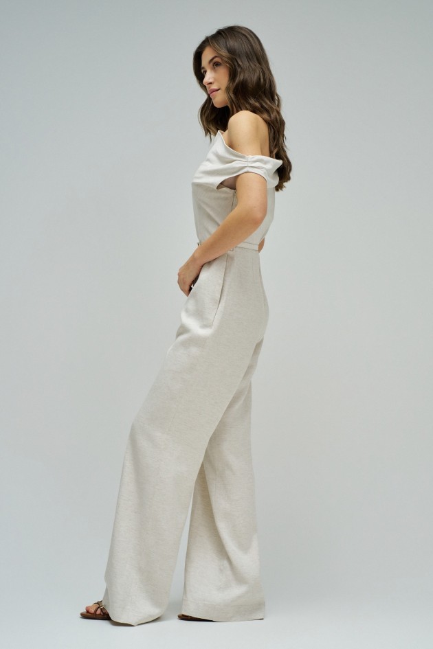 WIDE JUMPSUIT MET LINNEN