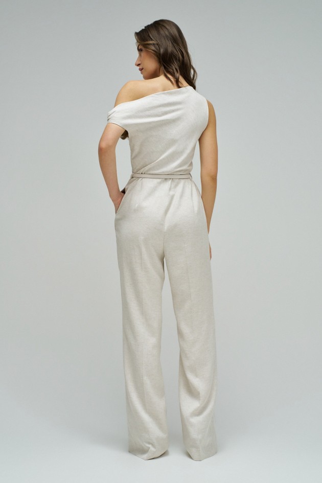 WIDE JUMPSUIT MET LINNEN