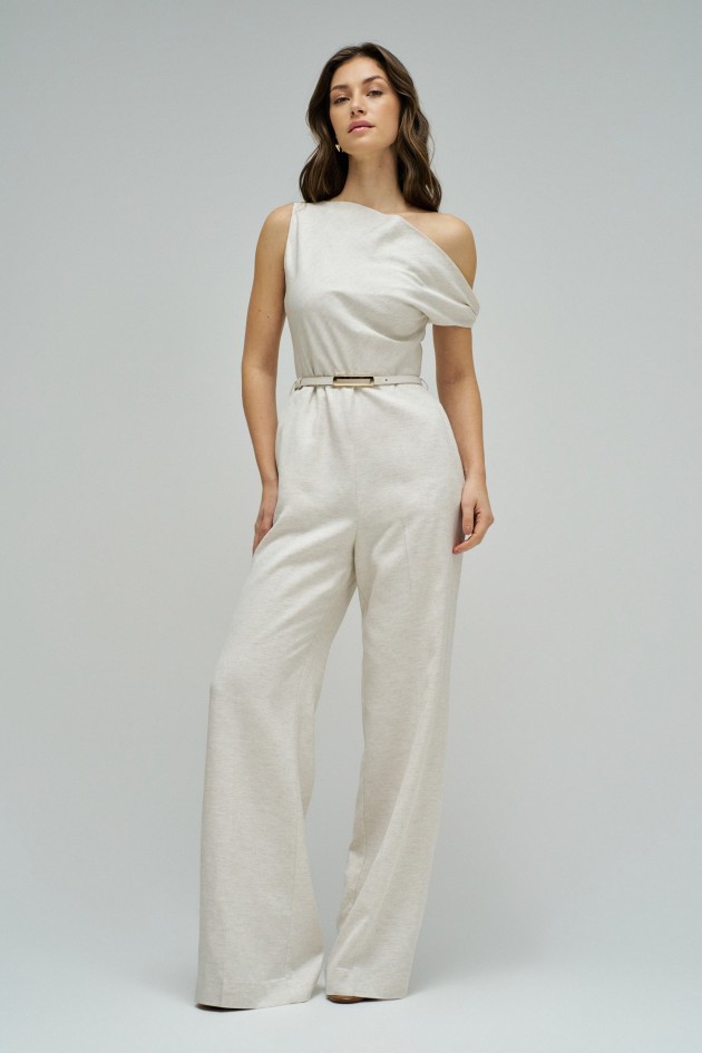 WIDE JUMPSUIT MET LINNEN