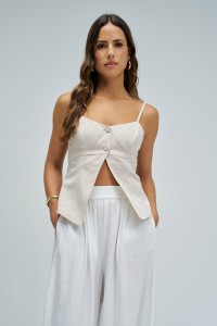 TOP WITH LINEN