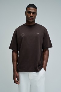 T-SHIRT WITH PRINT AND BRANDING