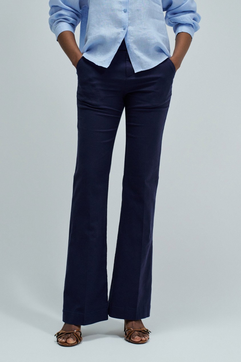 CHINO FLARE AVEC LIN