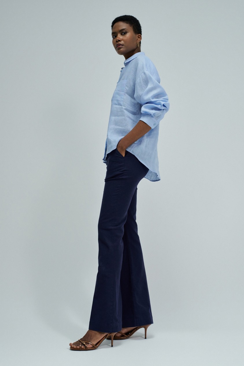 CHINO FLARE CON LINO