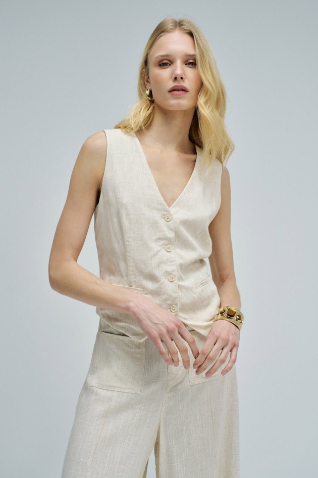 LINEN VEST