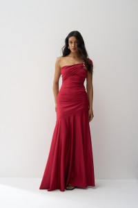 LONG DRESS WITH GOLD EMBELLISHMENT