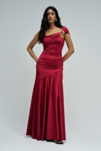 LONG DRESS WITH GOLD EMBELLISHMENT