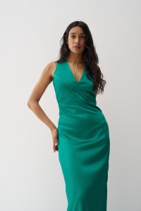 SATIN LONG DRESS
