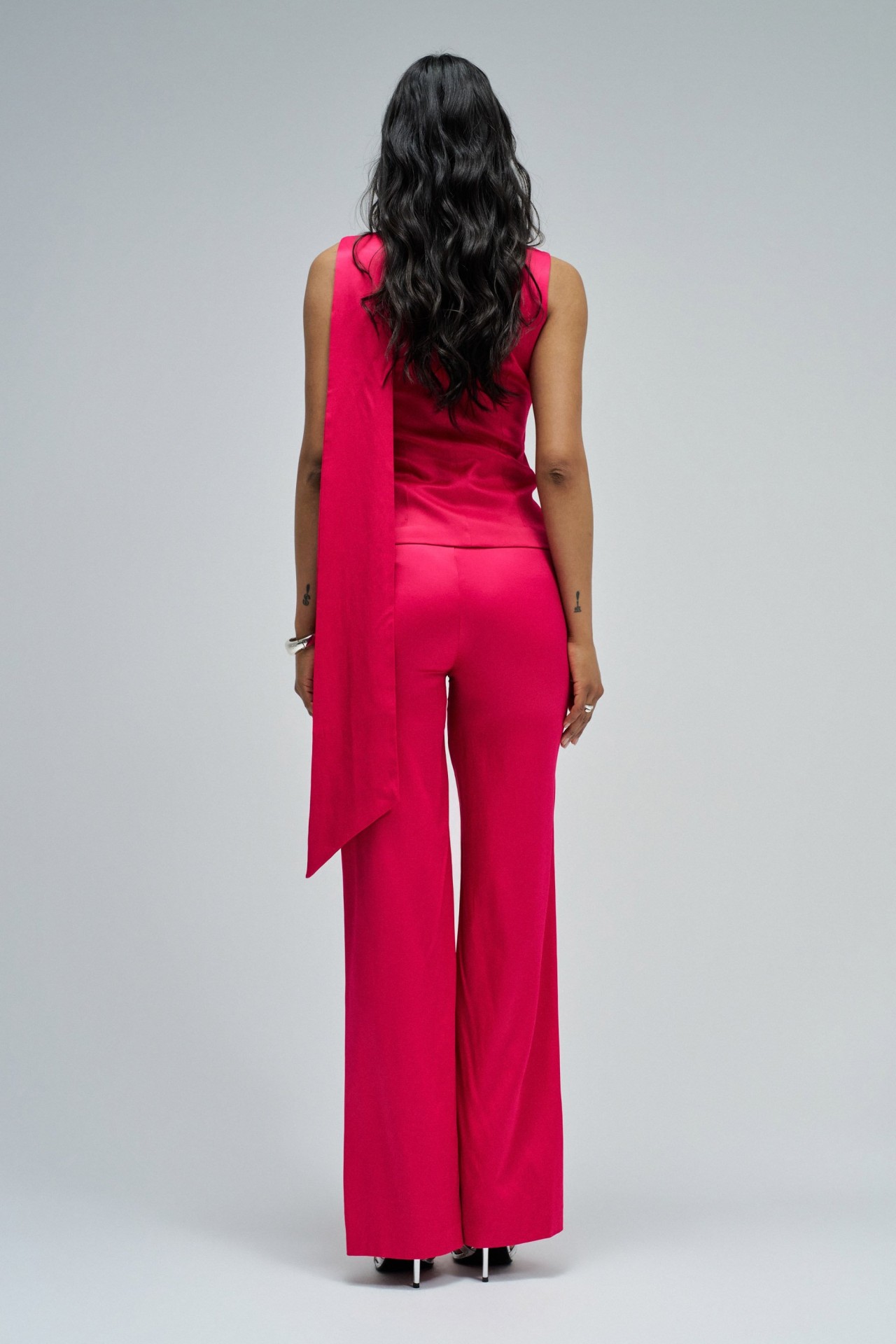 SATIN TROUSERS WITH WIDE LEG