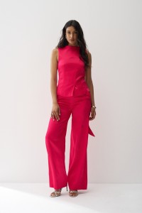 SATIN TROUSERS WITH WIDE LEG
