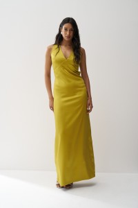 SATIN LONG DRESS