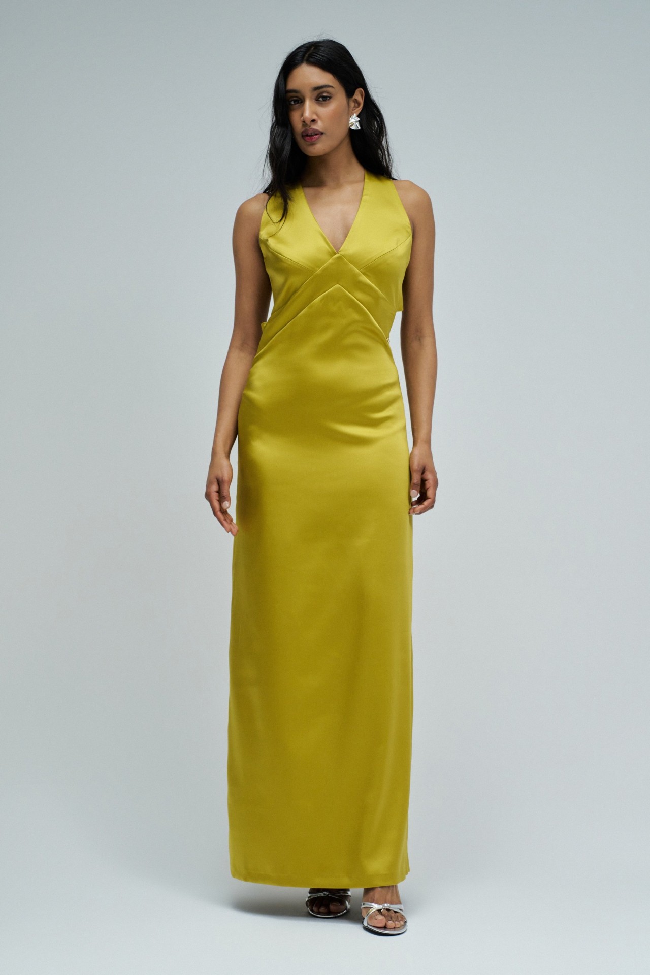 SATIN LONG DRESS