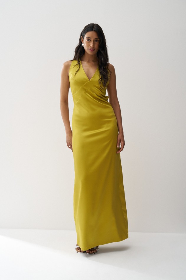 SATIN LONG DRESS