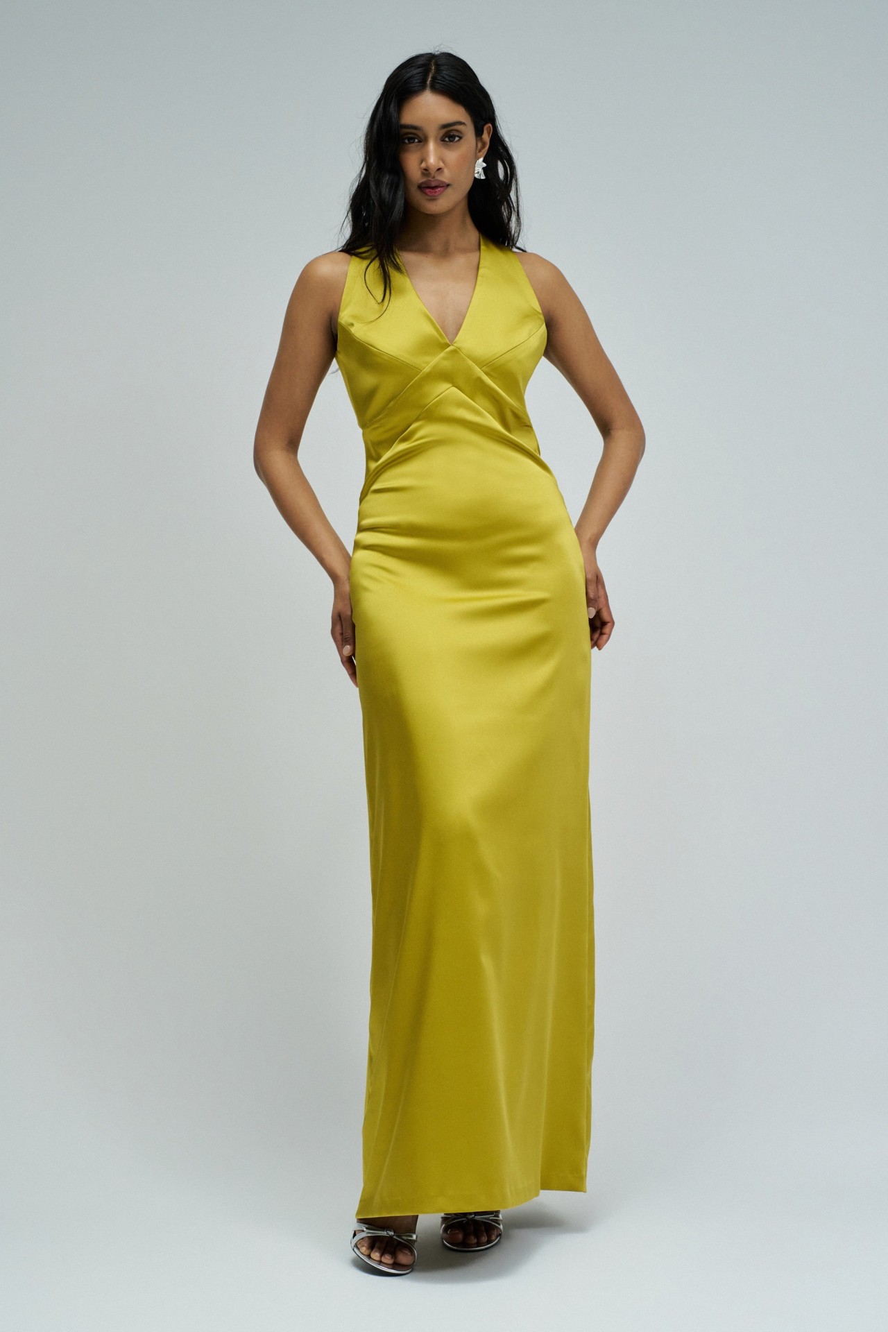 SATIN LONG DRESS