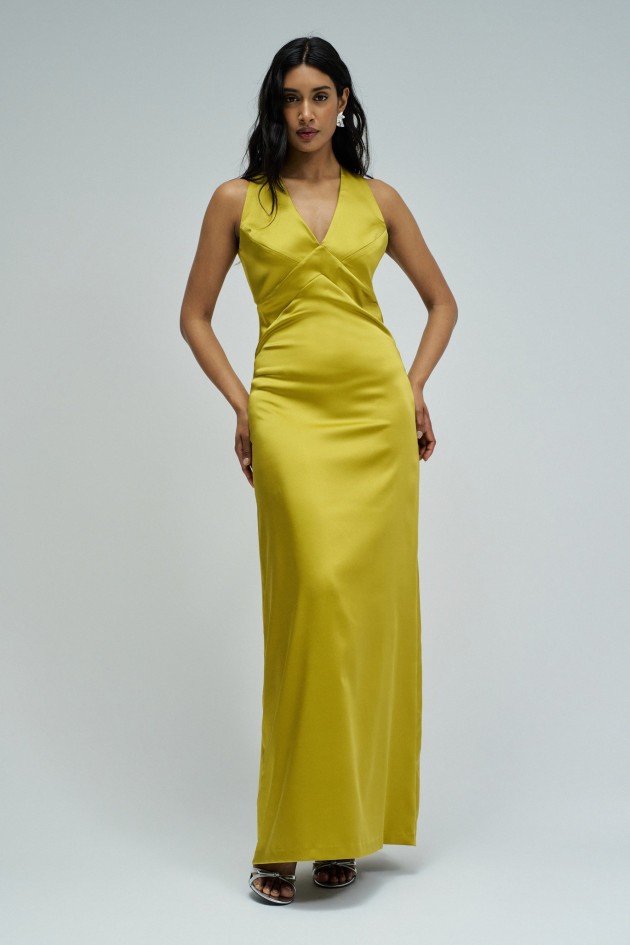 SATIN LONG DRESS
