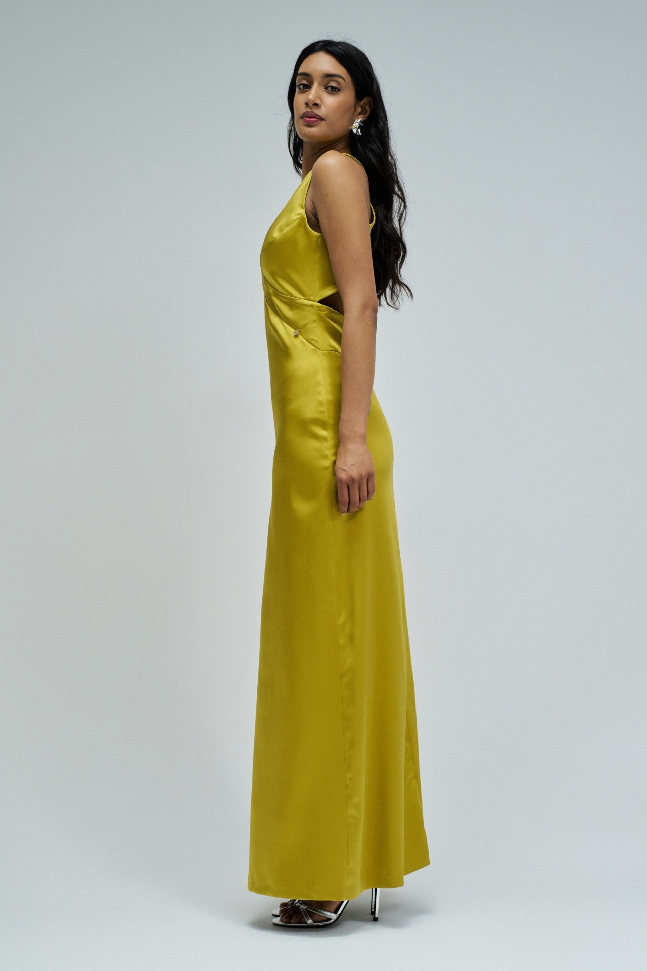 SATIN LONG DRESS