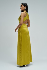 SATIN LONG DRESS