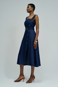 MIDI DRESS IN LIGHTDENIM