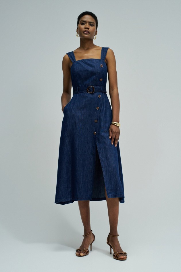MIDI-JURK VAN LIGHTDENIM