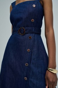 MIDI DRESS IN LIGHTDENIM
