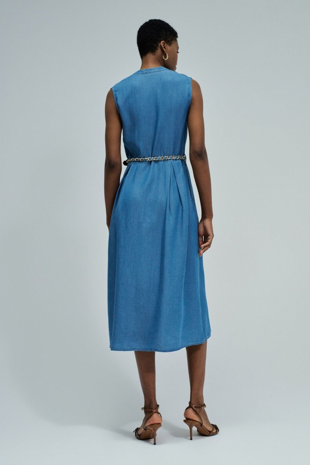 MIDI JURK IN LIGHTDENIM