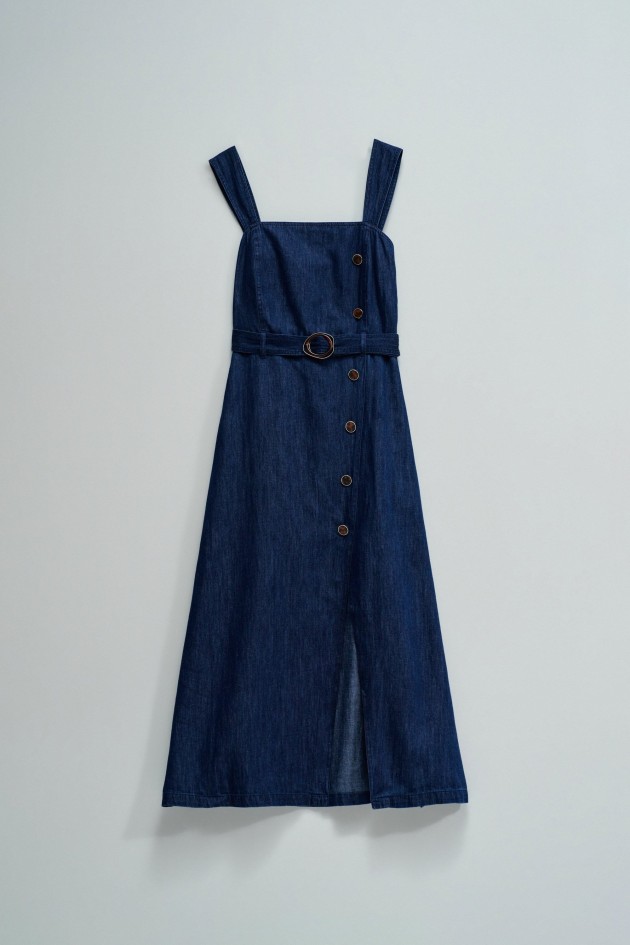 MIDI-KLEID AUS LIGHTDENIM