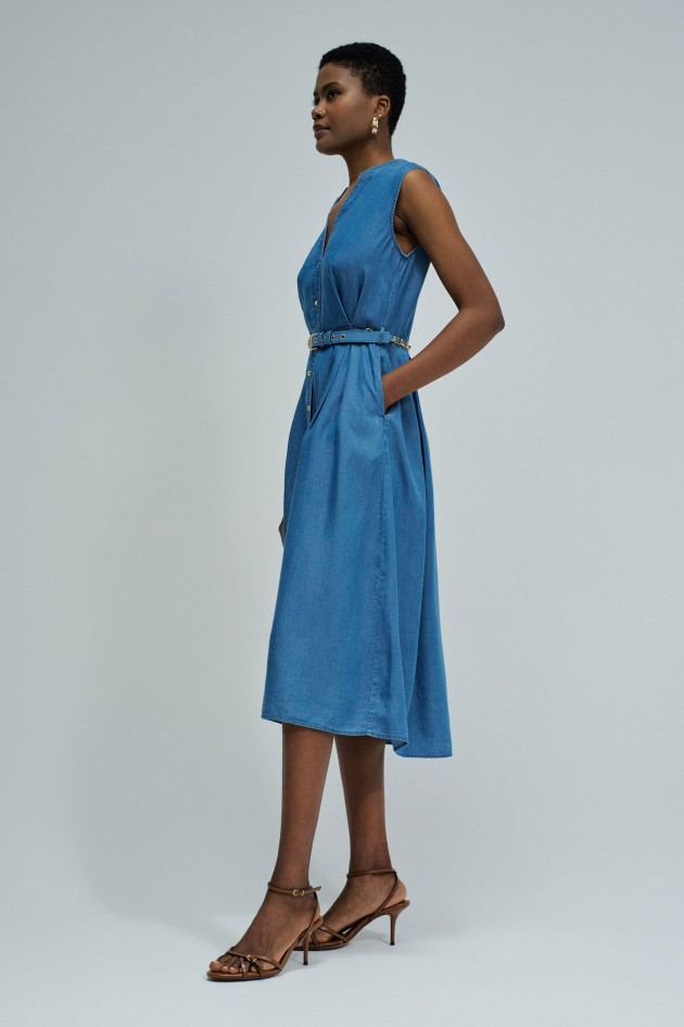 MIDI JURK IN LIGHTDENIM