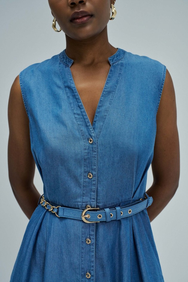 MIDI JURK IN LIGHTDENIM