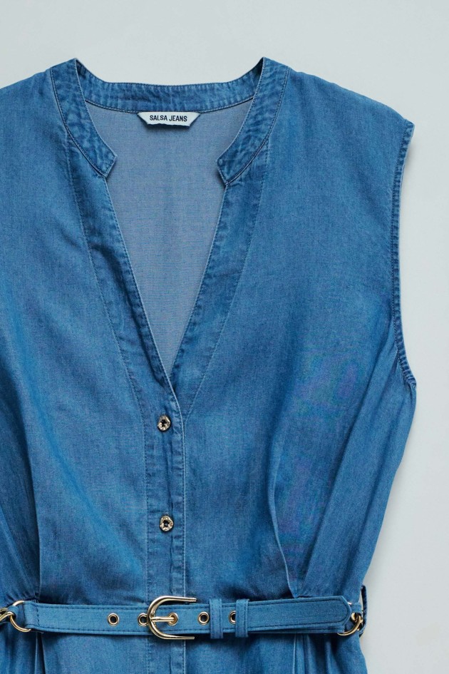 MIDI JURK IN LIGHTDENIM