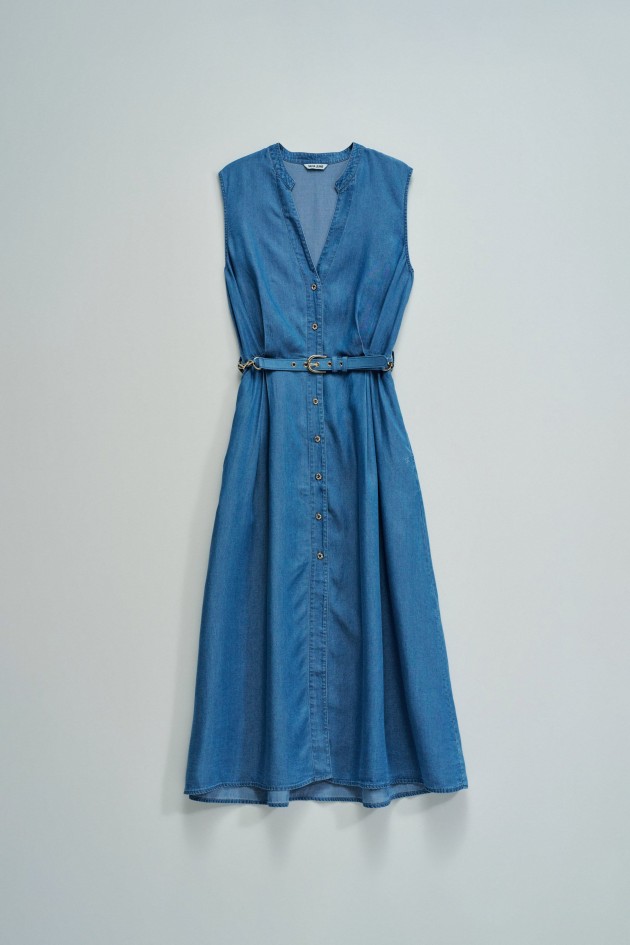 MIDI JURK IN LIGHTDENIM