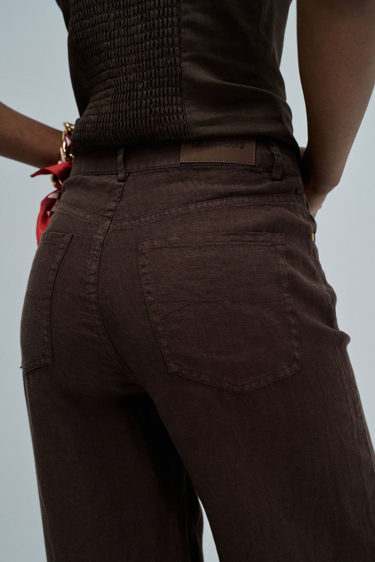 PANTALONS EN LIN AVEC JAMBE WIDE