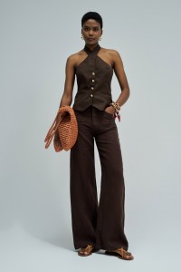 PANTALONS EN LIN AVEC JAMBE WIDE