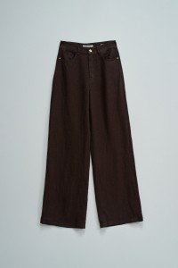 PANTALONS EN LIN AVEC JAMBE WIDE