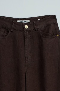 PANTALONS EN LIN AVEC JAMBE WIDE