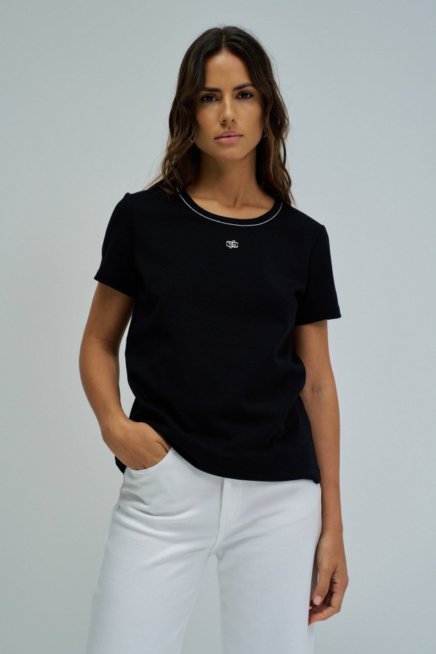 T-SHIRT B�SICA COM LUREX