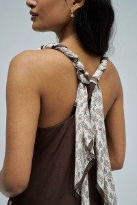 DRESS IN LIGHTDENIM WITH LINEN