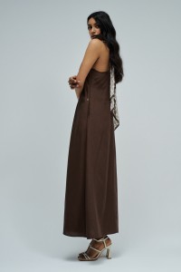 DRESS IN LIGHTDENIM WITH LINEN