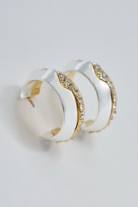 HOOP EARRINGS WITH SHINY STONES